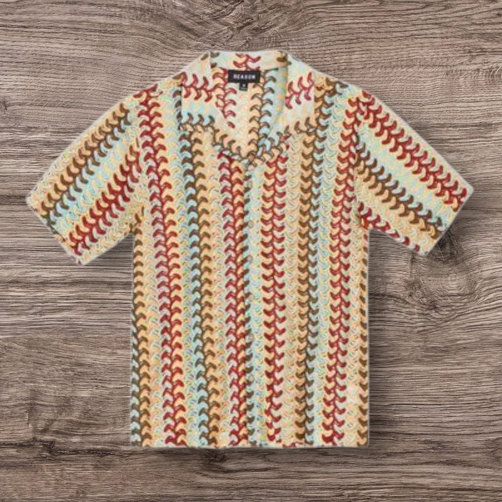 Reason Multicolor Wave Pattern Shirt